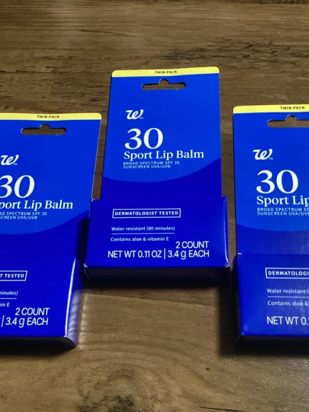 Walgreens Sport Lip Balm SPF 30 Twin Pack Bundle 3 pack